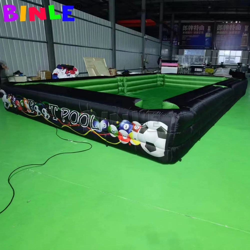 Inflatable Snooker Football Interactive Game Foot Pool Table With 16 Balls