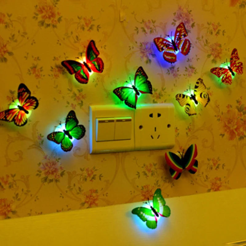 3D Butterfly Night Light Creative Toy Decorative Wall Lamp