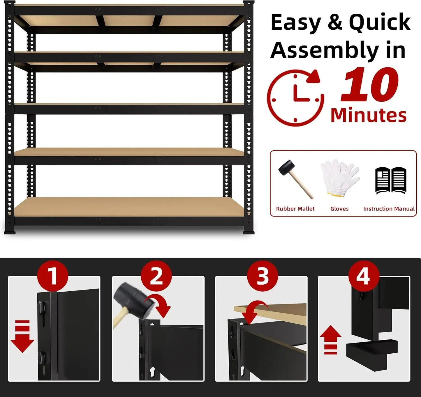 Adjustable Garage Storage Shelves Heavy Duty Shelving