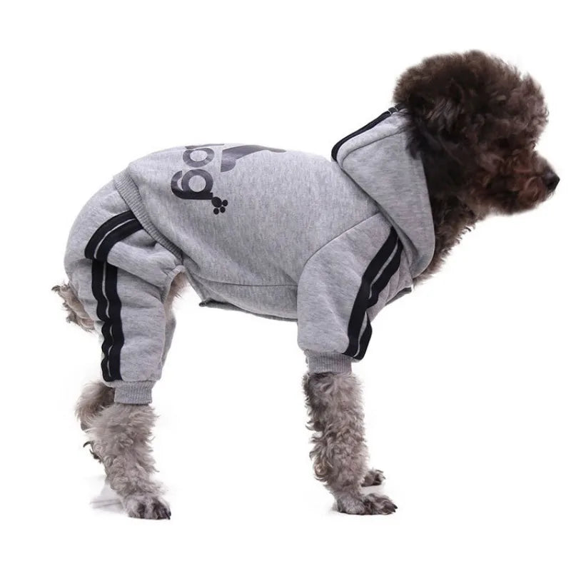 Adidog Winter Clothes Dog Jumpsuit Warm Puppy Pet Clothes Dog Hoodies Sweatshirt Yorkie French Bulldog Clothing Dog Coat Jacket