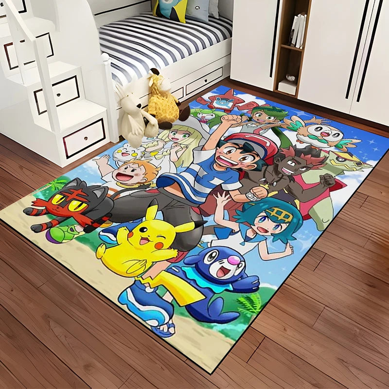 Japanese Anime Pokemon Pikachu Large Area Rug