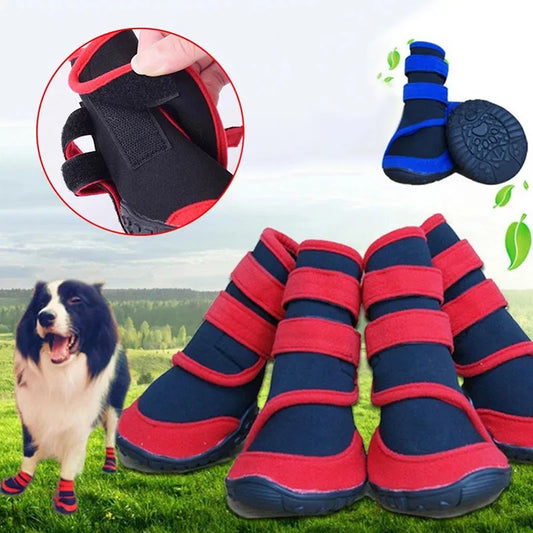 Pet Dog Shoes Puppy Waterproof Anti-slip Rain Shoes Winter Warm Dog Snow Boots Footwear for Large Dogs Outdoor Pet Dog Supplies