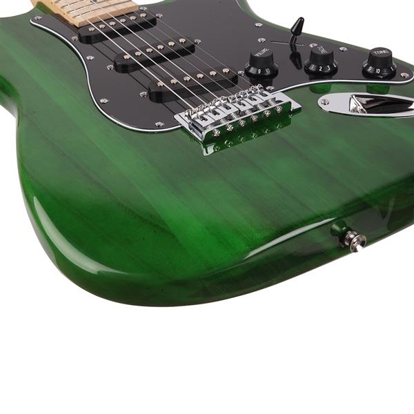 Electric Guitar Kit with Black Pickguard Green