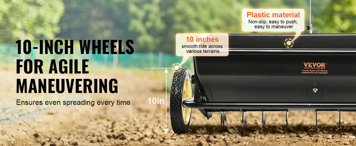 100 LB 10inch Wheels Steel Spike Aerator For Residential Farm Tough Terrain