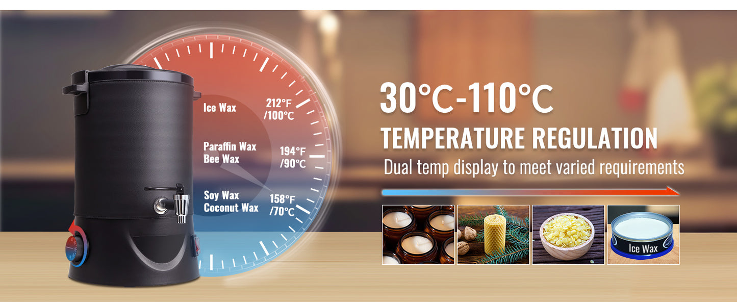 VEVOR Wax Melter for Candle Making  9-Level Temperature Control